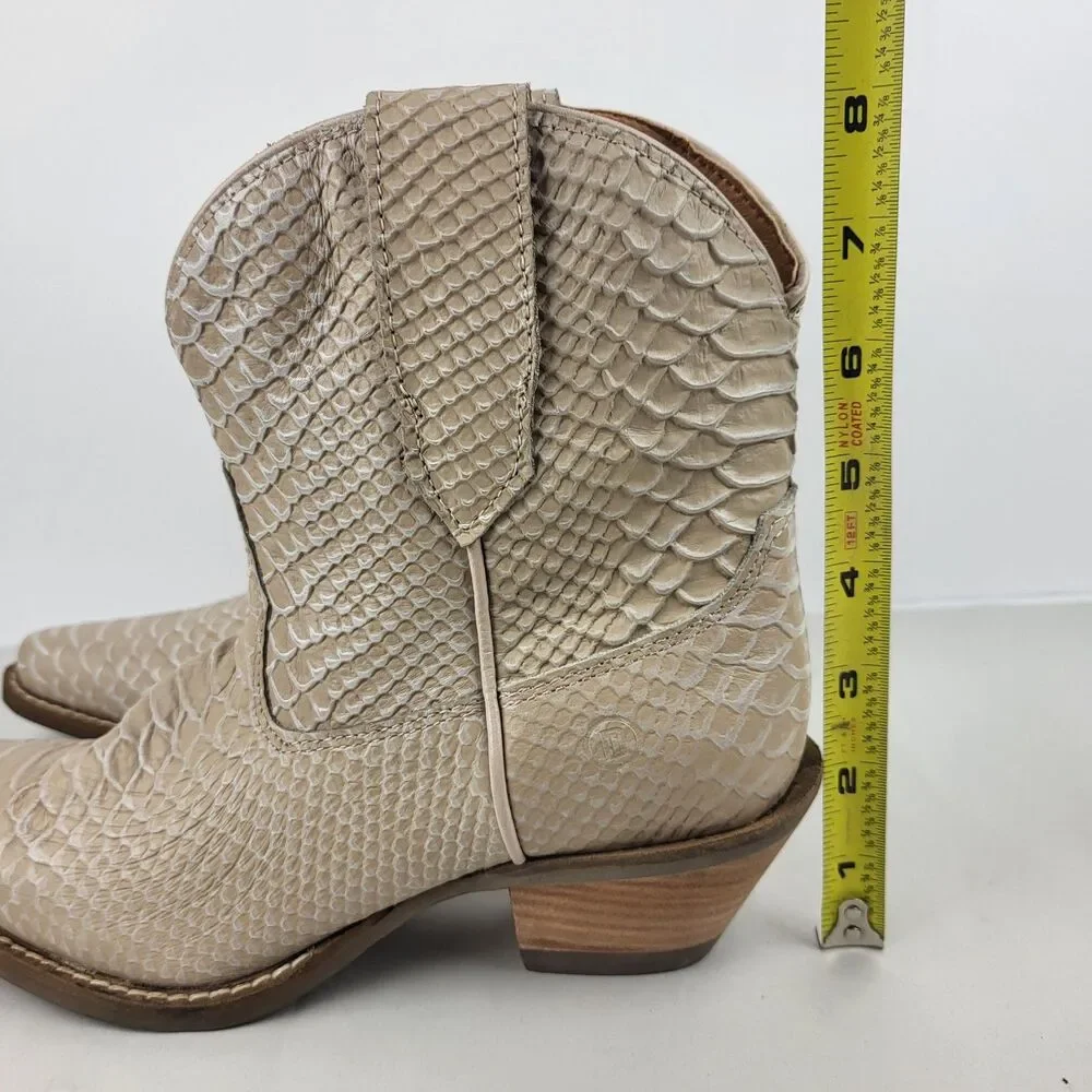 Dingo Sorta Sweet Snake Print Snip Toe Pull On Cowboy Boot 6 M - Picture 4 of 12